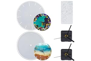 Liummrcy Casting di modanature, stampo per orologio in resina 5pcs grandi numeri arabi arabi di stampi per orologio fai -da -te per moullo in resina resina epossidica con movimento per casa