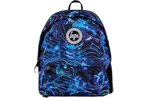 hype Unisex Backpack, Blue Iconic Style Galaxy Pattern, School Bag for Kids, Comfortable Rucksack with Bottle Holder, 3 Storage Compartments, Padded, Adjustable Straps & Grab Handle