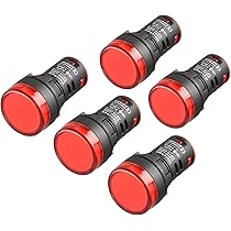 Indicatori LED Heschen 22mm - AD16-22D/S, 220V AC, Rosso/Verde/Giallo, 3 Pezzi, Per Quadri Elettrici - Foto 7