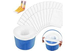 Huarsion Pool Skimmer Socken, 30 Stück Pool Skimmer Netz für Skimmer Korb Schwimmbad Pool Filter Netz Filtersocken Skimmer Filter Netz für Oberflächenskimmer Entfernt Schlacken, Blätter, Haare, Pollen