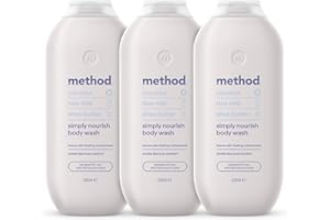 Method Body Wash, Simply Nourish, Shower Gel, Coconut, Rice Milk And Shea Butter Scent, Pack of 3, 3 X 532ml