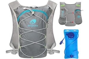 Outplea Chaleco Hidratacion Trail Running Mujer Hombre, Mochila Hidratacion con Bolsa de Agua de 2L, Mochila MTB para Maratón Ciclismo Senderismo