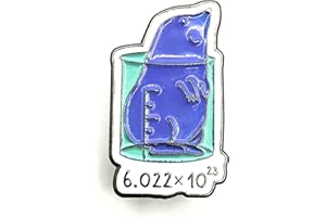 SNS COMPONENTS Pin de metal esmaltado con diseño de molar de Mole Cute Chemistry Science STEM, Metal