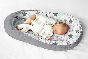 KOSPU Multifunctional Cuddly Nest Cocoon Baby Nest for Babies and Infants, Cot Bumper, Travel Cot, 100% Cotton, Anti-Allergic