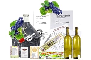 WAMAT Starterset -Mach Wein selbst komplettes Weinset Wein selbermachen Weinballon 15L