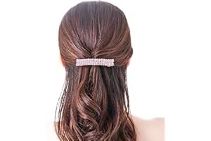 Yienate Fancy Kristall Haarnadel Spange Französisch Braut Bling Strass Haarspangen Pferdeschwanz Halter Seite Clips Rutschfest Stark Fixiert Bobby Pin Glitzernden Rosa Kristall Haarschmuck Für Frauen