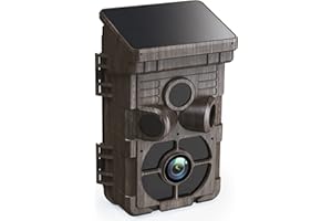 VOOPEAK Cámara de caza solar de 24 MP 1080P, cámara de caza nocturna, batería incorporada recargable, cámara de caza infrarroja tiempo de disparo 0,1 S IP66 impermeable para la observación de la vida