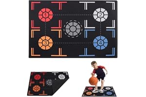 MEYUXG Tappetino di Allenamento di Pallacanestro, Tappetino di Allenamento di Passo di Agilità, Antiscivolo, Tappetino di Pallacanestro Per i Giocatori di Tutti Livelli Regali per Gli Amanti