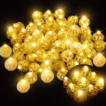 URAQT Luce a Palloncino a LED, 100 Pezzi Rotondo Lampada a Palloncino, Mini LED Lanterne di Carta Lampada, per Matrimonio Festa o per Palloncini Decorazioni Floreali (50 Colorate + 50 Bianco Caldo