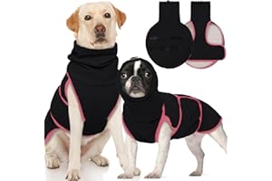 Hjyokuso Dog Anxiety Relief Jacket With Calming Hood, Vest for Large Dogs, Fireworks & Thunder