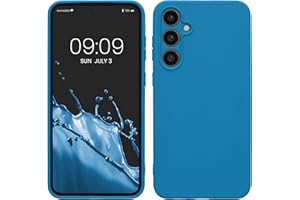 kwmobile Funda para Samsung Galaxy S23 FE Carcasa - Ultrafina de TPU y Silicona con Bordes elevados anticaídas - Azul océano