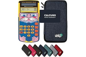 CALCUSO TI-Little Professor inkl. WYNGS Schutztasche Blau - Interaktiver Rechentrainer - Basic Set