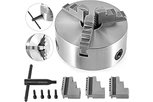 FlowerW Lathe Chuck K11-200 200mm 3 Jaw Self-Centering External Jaw Milling Machine Internal Jaw, Self-Centering External Jaw 8 Inch CNC