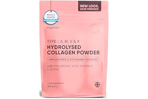 INSPIRIKO Multi Collagen Powder for Women - 10,000mg Type I, II, III, V & X Hydrolyzed Collagen Supplements for Women with Hyaluronic Acid, Vitamin C, Biotin & Copper, 30 Servings