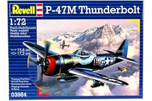 Revell P-47 M Thunderbolt 1:72 Assembly Kit Fixed-Wing Aircraft 1:72, Assembly Kit, Fixed-Wing Aircraft, P-47 M Thunderbolt, Military Aircraft, Plastica