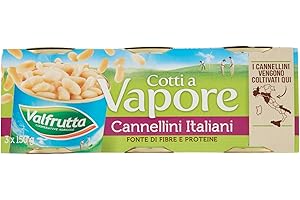 Valfrutta Cannellini Cotti a Vapore, 3 x 150g