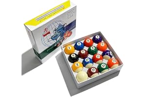 BORDEAG Set med biljardkulor, 16 stycken 57,2 mm, biljardbollar, högkvalitativt set med poolkulor, hållbart poolbord, för lekrum och fritid