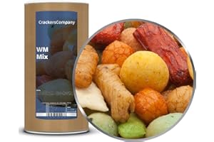 CRACKERSCOMPANY 3 x 300g Snack Mix Weltmeistermischung fettarm mit Erdnus Wasabi Nacho Chips Reiscracker