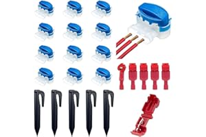 SUMNOS 22 Pezzi Connettore Cavo per Automower Robot Tagliaerba, morsetti di collegamento impermeabili morsetti di cavo, con perni di ancoraggio a terra, connettori cavo per Automower Robot Tagliaerba