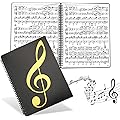 Classeur de Musique A4,20 pages/40 pochettes,Anti-reflets Dossier Feuilles de Musique,Classeur de Musique,Dossier de Rangement Chemises à Dossier pour Piano,Papier,Peintures,Photos