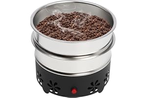 ACROSSPART Kaffeebohnenkühler, Kaffeebohnen Kühlmaschine aus 304 Edelstahl, Rund Kaffeebohnen Kühler 2 Lagig Edelstahlgewebe, Kaffeeröstung Elektrische KaffeebohnenküHlung für Zuhause Kaffee