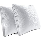 BedStory Juego de 2 almohadas de 80 x 80 cm, 2 almohadas ortopédicas para dormir de lado de 1500 g con relleno de microfibra,