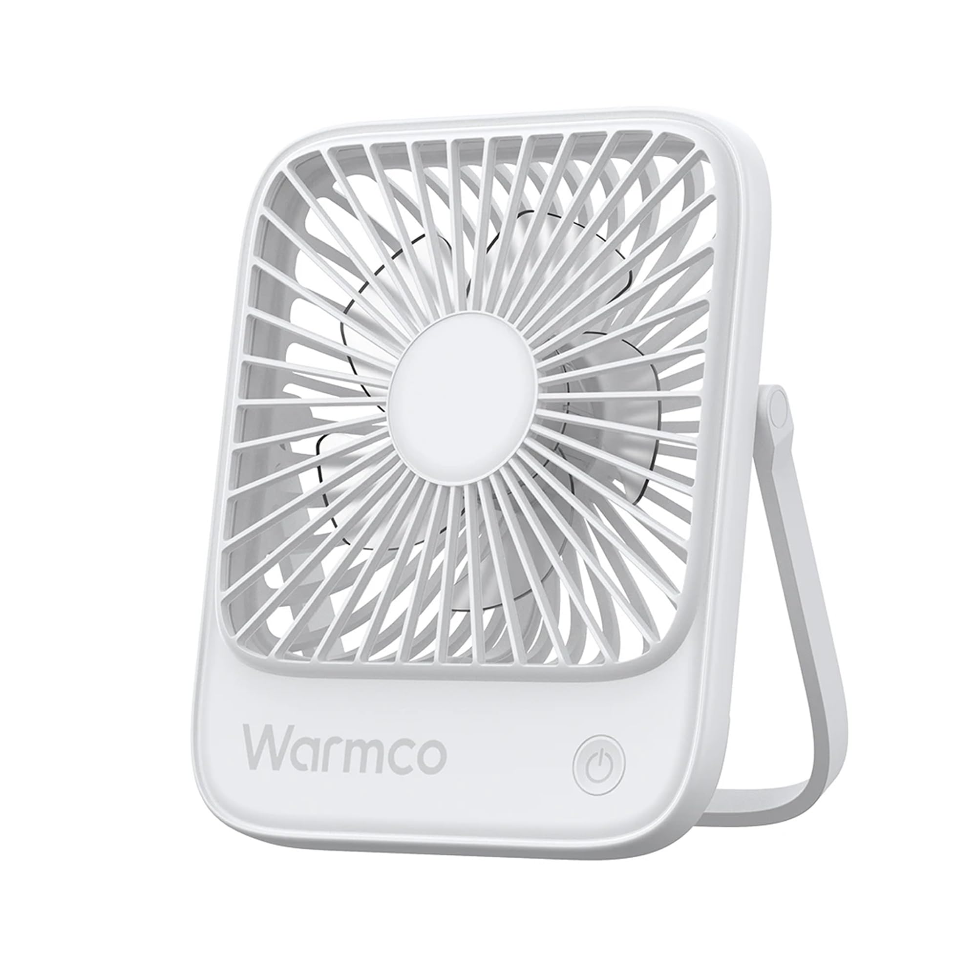 Warmco D1 Masaüstü Vantilatör USB ve Type-C Bağlantılı Taşınabilir Ultra İnce Soğutucu Fan (Beyaz)