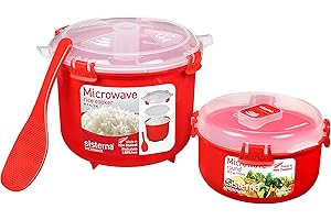 Sistema Microwave Rice Cooker (2,6 L) e contenitore alimentare Microwave Round (915 ml) | Privo di BPA