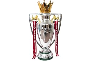 PUCHEN England League Trophy Football Champion Trophies Premier Award Cup 1:1 Perfect Replica Fan Souvenir Collections Office Decorations With Ribbon,77cm