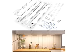 ‎WOBSION WOBSION LED Unterbauleuchte Küche Dimmbar mit Berührungsloser Sensor,Neutralweiß Unterbau Lichtleiste für Unterschrank Beleuchtung,4000k Ultra Dünn Lampe für Küchenschrank und Werkbank,30CM×3PCS,840LM
