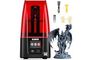 ELEGOO Stampante 3D MARS 4 MSLA, Stampante per Fotopolimerizzazione con Resina UV con LCD Monocromatico da 7 Pollici 9K, Modalità di Stampa Multiple, Dimensioni di Stampa di 153,36x77,76x175 mm³
