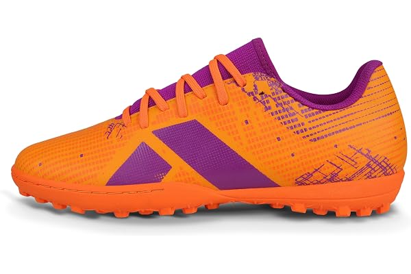 Nivia Rabona 2.0 Turf Football Shoes for Mens, Rubber Stud with PVC Synthetic Leather, Soft Cushion die Cut N R eva Sockliner, Light Weight die Cut Insole (Neon Citrus/Festival Fuchsia)
