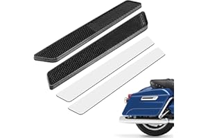 Amazicha Réflecteurs Noirs rigides pour Sac de Selle compatibles avec Harley Touring Street Glide Electra Glide Road Glide Road King 2014-2024
