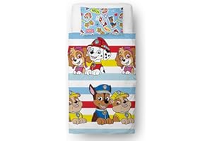 CHARACTER WORLD Paw Patrol Set copripiumino singolo per bambini, reversibile, double-face, con federa coordinata, con personaggi del mondo dei personaggi
