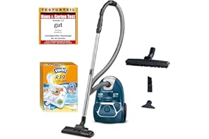 Rowenta - Aspirapolvere RO3950 con sacchetto, 750 W = 2000 W, estremamente silenzioso, con filtro igienico e ugello per parquet, colore: Blu Promopack mit Swirl Staubbeutel Blu