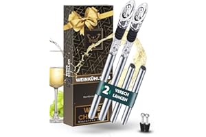 ‎OAKSEA OAKSEA 4pcs Weinkühlstab Weihnachtsgeschenke, Weinkühler Geschenke für Männer Frauen Weihnachten, Ideales Adventskalender Geschenk für Weinliebhaber, Flaschenkühler Wein-Zubehör Wich