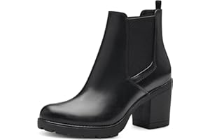 MARCO TOZZI Chelsea Boots da Donna con Tacco Largo Vegani