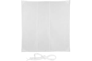 Relaxdays Sonnensegel quadratisch, wasserabweisend, UV-Schutz, mit Spannseilen, Terrasse, Balkonsegel BxT: 4 x 4 m, weiß