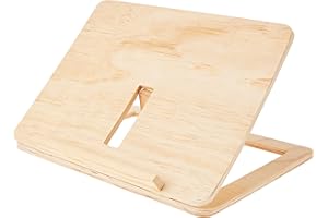 Rayher 62797000 plateau en bois 100% FSC, support à livre 28x21x3,4 cm, nature, Marron