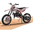 2-Stroke Gas Power Kids Dirt Bike, 49cc Kids Mini Motocross - The Ultimate Off-Road Thrill with High Speed, Maximum Control and Endless Adventure, Racing Max Speed 40km/H (Red)