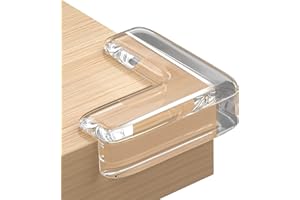 HOMREALM 12 Pack Corner Guards, Furniture Corner & Edge Safety Bumpers, Baby Proofing Corner Covers Protectors, Baby Proof Bumper & Cushion to Cover Sharp Furniture & Table Edges (L Shape)