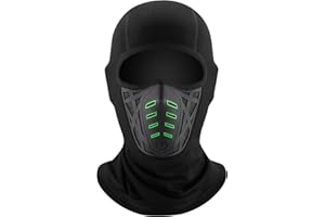 ROCKBROS Kominiarka Zimowa wiatroodporna do motocykla rowerowego, maska ​​​​pełnotwarzowa Ocieplacz na szyję do jazdy na rowerze Narciarstwo Snowboard Bieganie Mężczyźni i kobiety, czarny