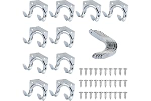 KEWEIDING Lot de 20 crochets robustes multi-outils, crochets de rangement pour la maison et le garage – Crochets doubles antidérapants pour entrepôt, garage, abri de jardin, outils de jardin