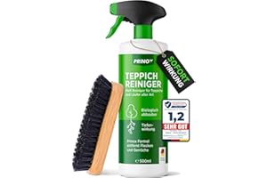 ‎PRINOX PRINOX Profi Teppichreiniger 580ml - Teppichboden Reiniger inkl. Teppich Bürste, schäumend für alle Teppiche - Teppich Reinigungsmittel & Fleckenentferner aus Deutschland