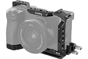 ‎SMALLRIG SMALLRIG Cage Zestaw klatki dla Sony A6700 z zaciskiem kablowym do HDMI, wbudowaną płytką szybkiego uwalniania typu dla Arca, filmem do robienia filmów klatka do kamery wideo z mocowaniem butów - 4336