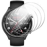 GIOPUEY Screen Protector for Oppo Watch X2 46 mm, [4 Pack] HD Tempered Glass Screen Protector [Full Coverage] with Oleophobic