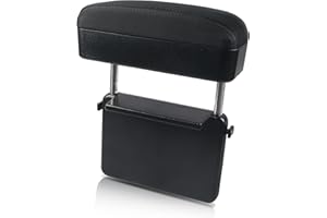 BIBIBO Support de coude pour voiture, siège de voiture, dossier central universel, organiseur de voiture pour sièges de voiture, organiseur de console centrale en cuir synthétique pour accoudoirs