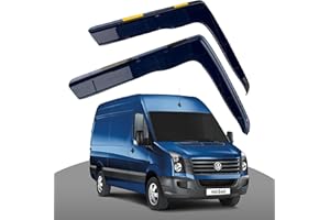 Haibak Wind Deflectors Set kompatibel mit VW Crafter MK1 Van 2006-2017 2-Türer 2-teiliges Kanal-Fit