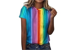 AMHOMELY Womens Tops Shirt Plus Size SaleFashion Round Neck Printing Shirt Tees Short Sleeve Summer T Shirt Tops Blouse Oversize Loose Tunic UK Size Elegant Twisted Sweatshirt for Ladies