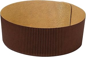 Decora, 0320167 5 Forme per Panettone Basso da 1000 g, in Carta Rigida di pura Cellulosa, Resiste a Temperature di 200 °, Ideale per Realizzare un Panettone in Casa, Made in Italy